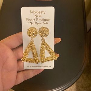 New! Geometric Design Gold Earrings